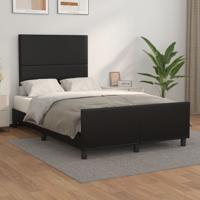 Bedframe met hoofdbord kunstleer zwart 120x200 cm