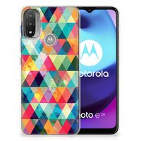 Motorola Moto E20 | E40 TPU bumper Geruit - thumbnail