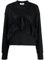 MSGM chemise en coton à volants - Noir MSGM chemise en coton à volants - Noir