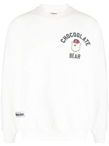 CHOCOOLATE sweat en coton à logo imprimé - Blanc