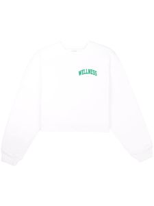 Sporty & Rich sweat Wellness Ivy à coupe crop - Blanc