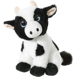 Pluche koe knuffel - 14 cm - boerderij dieren - knuffeldieren