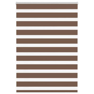 VidaXL Zebra rolgordijn 95x150 cm stofbreedte 90,9 cm polyester bruin