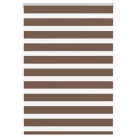VidaXL Zebra rolgordijn 95x150 cm stofbreedte 90,9 cm polyester bruin