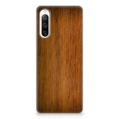 Sony Xperia 10 IV | Bumper Hoesje | Donker Hout
