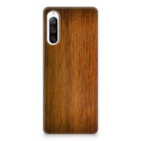 Sony Xperia 10 IV | Bumper Hoesje | Donker Hout