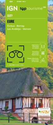 Fietskaart - Wegenkaart - landkaart D27 Top D100 Eure | IGN - Institut Géographique National