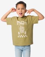 HEMA Kinder T-shirt popcorn olijf (olijf)