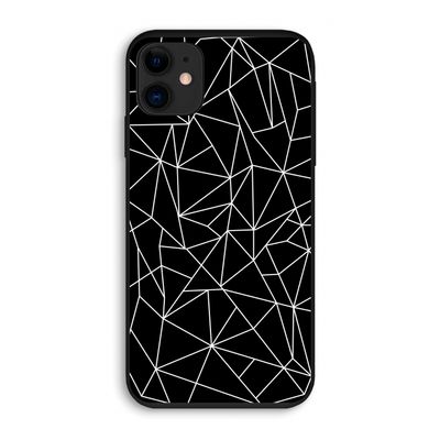 Geometrische lijnen wit: iPhone 11 Biologisch afbreekbaar hoesje