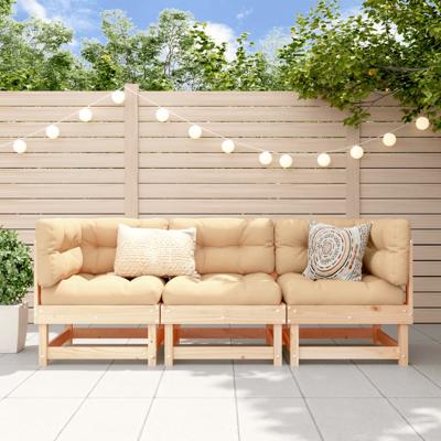 3-delige Loungeset massief grenenhout