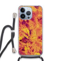 Eternal Fire: iPhone 13 Pro Transparant Hoesje met koord