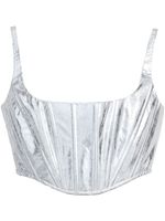 Marc Jacobs haut-bustier en cuir - Argent - thumbnail