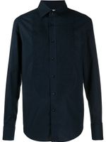 Brunello Cucinelli chemise à plastron contrastant - Bleu
