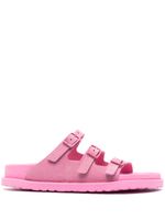 Birkenstock claquettes en daim à boucle - Rose - thumbnail