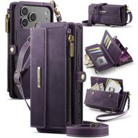 Caseme iPhone 17 Pro Max hoesje - portemonnee tasje - Paars