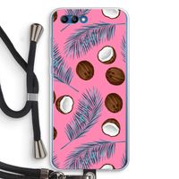 Kokosnoot roze: Honor 10 Transparant Hoesje met koord