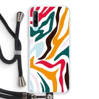 Colored Zebra: Huawei P Smart Pro Transparant Hoesje met koord
