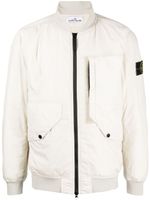 Stone Island gilet matelassé à patch Compass - Blanc - thumbnail