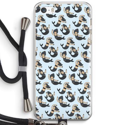 Zeemeermin: iPhone 5 / 5S / SE Transparant Hoesje met koord