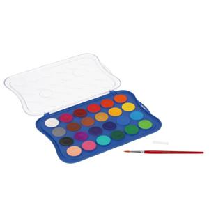 Hobby waterverf palet - 24 kleuren - 25 x 17 x 1 cm - aquarelverf - waterbasis