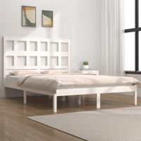 Bedframe zonder matras massief grenenhout wit 180x200 cm