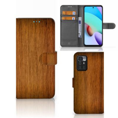 Xiaomi Redmi 10 | Book Style Case | Donker Hout