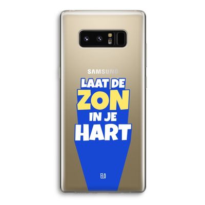 Laat de zon in je hart: Samsung Galaxy Note 8 Transparant Hoesje