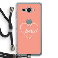 Best heart: Sony Xperia XZ2 Compact Transparant Hoesje met koord