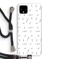 Hipster stripes: Pixel 4 XL Transparant Hoesje met koord