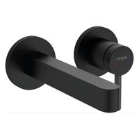 Hansgrohe Wastafelmengkraan Inbouw Finoris 2-gats 168 mm Voorsprong Met Afvoerplug Mat Zwart