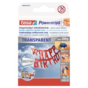 tesa POWERSTRIPS® Dubbelzijdig plakband Transparant Inhoud: 16 stuk(s)