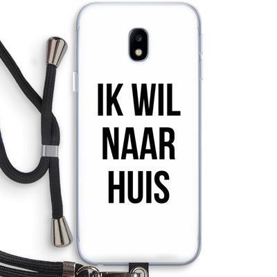 Ik wil naar huis: Samsung Galaxy J3 (2017) Transparant Hoesje met koord