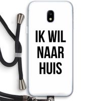 Ik wil naar huis: Samsung Galaxy J3 (2017) Transparant Hoesje met koord