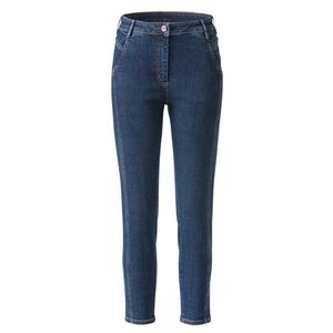 7/8 jeans van bio-katoen, donkerblauw Maat: 44