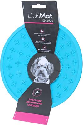 Lickimat likmat splash hond 19 cm turquoise - Gebr de boon
