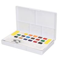 Hobby/knutsel waterverf/aquarel in koffer 18 kleuren voor kids - thumbnail