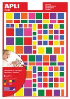 Apli Kids verwijderbare stickers, vierkant, blister met 756 stuks in geassorteerde kleuren en groottes - thumbnail