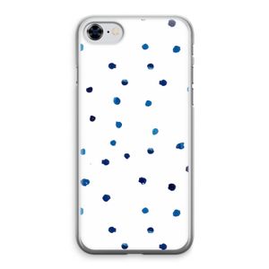 Blauwe stippen: iPhone 8 Transparant Hoesje