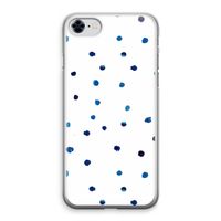 Blauwe stippen: iPhone 8 Transparant Hoesje