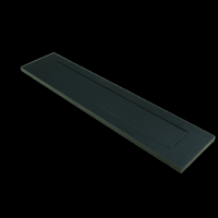 AMI Briefplaat Binnendraaiend Deurdikte 38/42 Veer Zwart 9005 Str - 739606