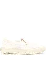 RHUDE chaussures bateau à broderies - Blanc
