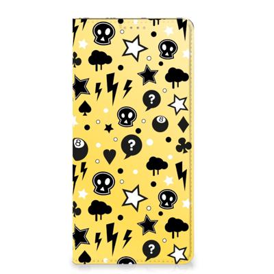 Mobiel BookCase Samsung Galaxy A13 (4G) Punk Geel