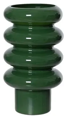 Decoris vaas glas deco 14x25.5cm groen