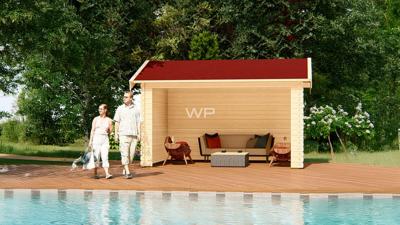 Woodpro Rheder Overkapping 400x300 cm 28 mm vuren blank- Zadeldak- Onbehandeld vurenhout- Woodpro Woodpro Rheder Overkapping 400x300 cm 28 mm vuren blank- Zadeldak- Onbehandeld vurenhout- Woodpro