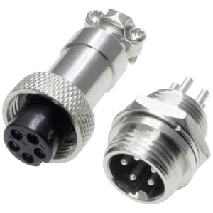 Pollin 453544 Ronde connector Bus, inbouw, Stekker Totaal aantal polen: 5 1 set(s)