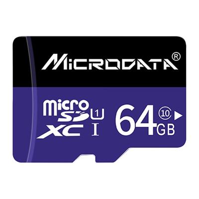 MICROGEGEVENS 64GB U1 paars en zwart TF (Micro SD) geheugenkaart