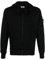 Stone Island hoodie en coton à patch - Noir