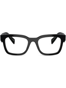 Prada Eyewear lunettes de vue carrées à logo gravé - Noir