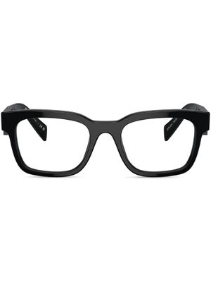 Prada Eyewear lunettes de vue carrées à logo gravé - Noir