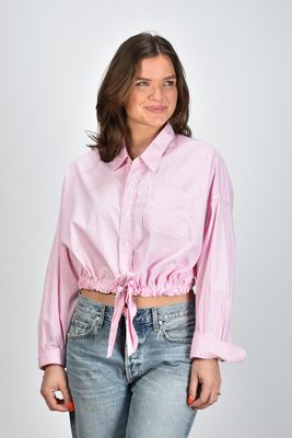 Denimist blouse L/S Front Tie DSW4243-560A roze